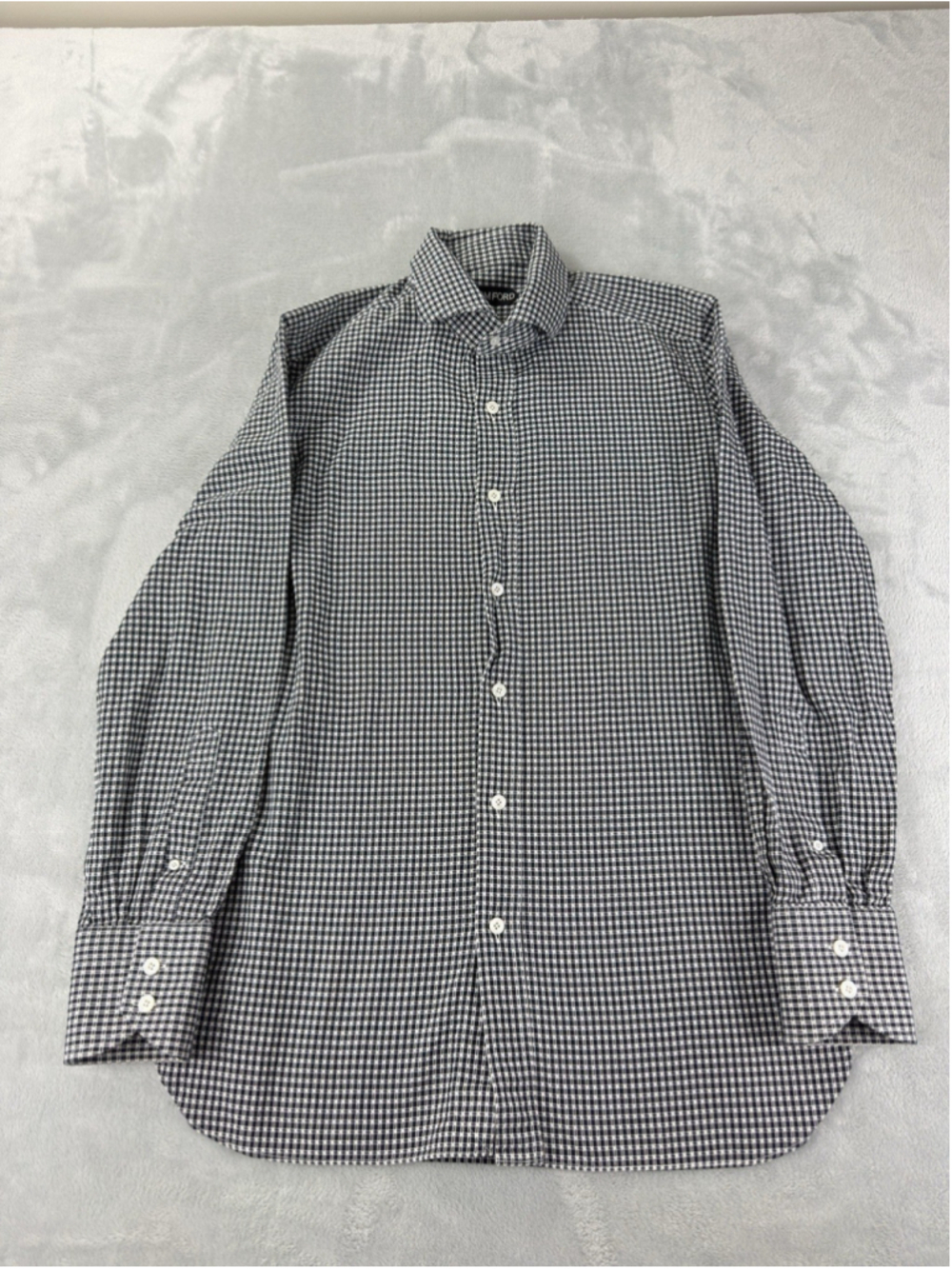 Tom Ford Button Down Collar Shirt 100% Cotton Made In Italy Men's Size 39 15.5